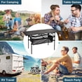 thumbnail image 2 of WUROMISE Sanny Mesa plegable portátil para picnic al aire libre, mesa enrollable de aluminio con bolsa de transporte fácil para interior, exterior, camping, playa, patio trasero, barbacoa, fiesta, pat, 2 of 5