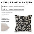 thumbnail image 2 of Pillow Case Black Leaves Farmhouse Pillow Covers Abstract Boho Floral Plants Spring Pillows 16"x16" Home Decoration for Sofa Couch Living Bed Room, 2 of 7