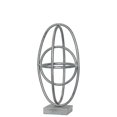 thumbnail image 1 of Quatre Orbes Métalliques Interconnectées sur Base Carrée, Petit, Argent, 1 of 1