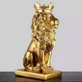 thumbnail image 4 of Crown Lion Statue 21mm Aluminum alloy Sculpture, 4 of 10