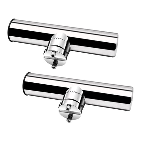 2Pcs Stainless Steel 316L Adjustable Fishing Rod Holder For Marine Use Including Rubber Padding