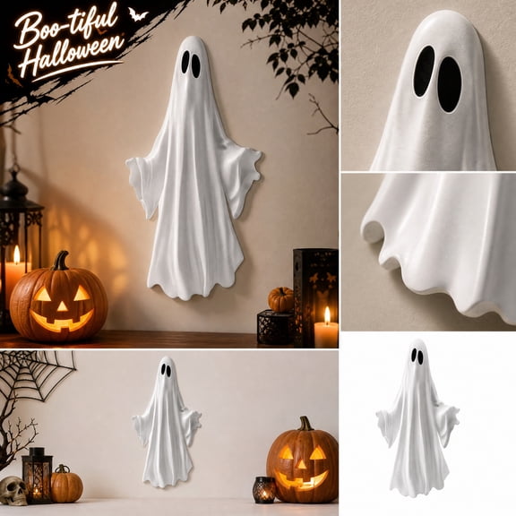 Halloween Ghost Decor 24 Inch Spooky Halloween Decor for Home Indoor Outdoor Window Wall Decoration, 1 Pack