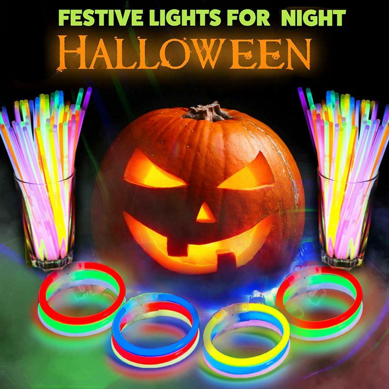 54 Pack Glow Sticks Bulk Party Pack Supplies Halloween Glow in The Dark  party 