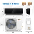 thumbnail image 3 of Costway 24000 BTU Wifi Enabled Mini Split Air Conditioner & Heater with Heat Pump Black, 3 of 8