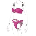 thumbnail image 4 of Conjunto de bikini para mujer Traje de baño Traje de baño de corte alto para mujer para viajes Violeta Yuyangstore Traje de bikini de mujer, 4 of 6