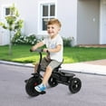 thumbnail image 4 of Costway Toddler Tricycle, 7 in 1 Push Trike with Adjustable Canopy Parent Push Handle Seat Gray, 4 of 9