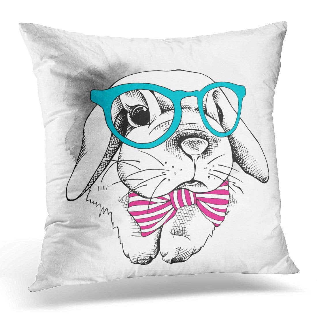 rabbit throw pillow