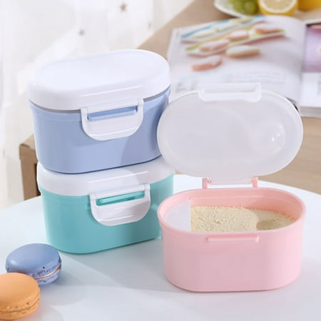 Portable Formula Dispenser with Scoop, BPA Free Milk Powder Container, Food Storage, Candy Fruit Box, Snack Containers, for Infant Toddler Children