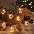 thumbnail image 6 of QISIWOLE 9.8ft Snowman Christmas String Lights, Cute Snowman Figure Lights, Plastic Lights for Christmas Tree Mantel Window Party Decor, 6 of 7