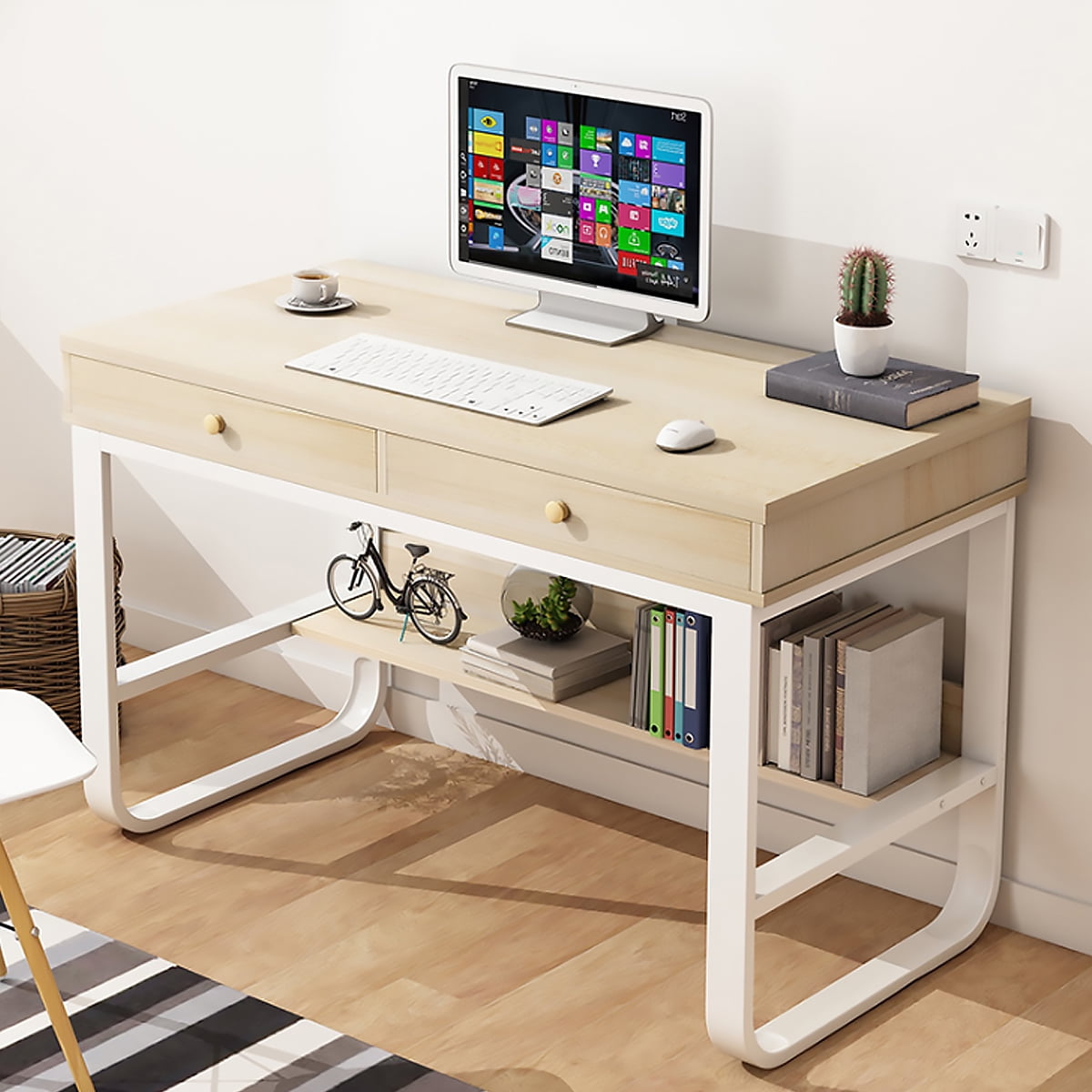 White desks with drawers image