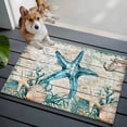 thumbnail image 4 of Vintage Starfish Area&nbsp;Rug 2x3ft Ocean Coral Anchor Shell Non-Slip&nbsp;Washable Square&nbsp;Rugs Soft Felt Indoor Floor Mat for Bedroom Kitchen Living Room Bathroom, 4 of 9