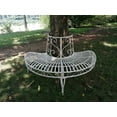 thumbnail image 1 of Banc Blanc en Forme de Demi-Cercle Enveloppé d'Arbre, 1 of 4