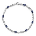 thumbnail image 5 of Primal Silver Sterling Silver Rhodium-plated Sapphire and Diamond Bracelet, 5 of 6