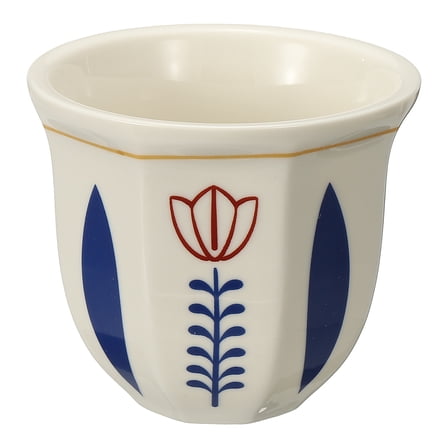 Uxcell Arabic Coffee Cup, 8.5 oz Ceramic Tea Cups Espresso Coffee Mug for Latte Cappuccino Milk Office Home Party Gifts, (White/Blue, Style B)