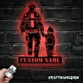 thumbnail image 3 of Craftnamesign Custom Father Gift, Metal Sign For Dad, Daughter Father Son Firefighter Wall Art, 3 of 5