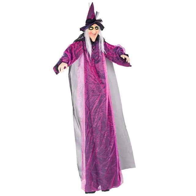 Lipstore Halloween Hanging Witch Animated Talking Witch Sound Activated Luminous Light up