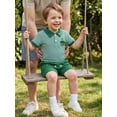 thumbnail image 4 of BemeyourBBs Toddler Baby Boy Golf Outfit Striped Half Button-up Collared Short Sleeve Shirt and Shorts Set 2 Piece Toddler Boys Summer Clothes, 4 of 9