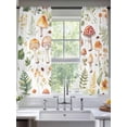 thumbnail image 2 of Mushroom Sheer Curtains 63 Inch Length 2 Panels Set for Living Room/Bedroom, Vintage Botanical Spring Floral Rustic Semi Curtain Sheers Drapes Rod Pocket Curtains Window Treatment Set 52''x63''x2, 2 of 7