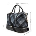 thumbnail image 2 of Gearonic Unisex 20 in Travel Duffle Bag with Shoe Compartment, Black Plaid, 2 of 7