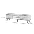 thumbnail image 2 of Uspridefurniture Menzel TV Stand, Brown, 2 of 2