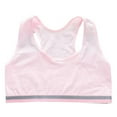 thumbnail image 4 of Girls' Cotton Crop Training Bra, Breathable Little Kids Sport Bralette,Pack of 4, 4 of 8