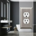 thumbnail image 3 of Amerelle 163DAN Century Wallplate, 1 Duplex, Steel, Antique Nickel, 1-Pack, 3 of 3