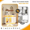 thumbnail image 3 of Soges 39.4" LED Buffet Cabinet, Modern Sideboard Buffet with RGB 7-Color Light Strip, Large Kitchen Storage Cabinet with Storage for Bar, Office, Coffee Bar Cabinet with 3 Drawers, 3 of 8