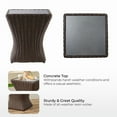 thumbnail image 4 of CHITA 3-Piece Outdoor Wicker Patio Furniture Set with Swivel Glider Chair, Outdoor Chestnut Wicker Chair with Cream Cushion, Brownish Gray, 4 of 12