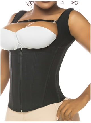 Salome 0525 Fajas Colombianas Reductoras Post Surgery Bodysuit Girdles for  Women Black L