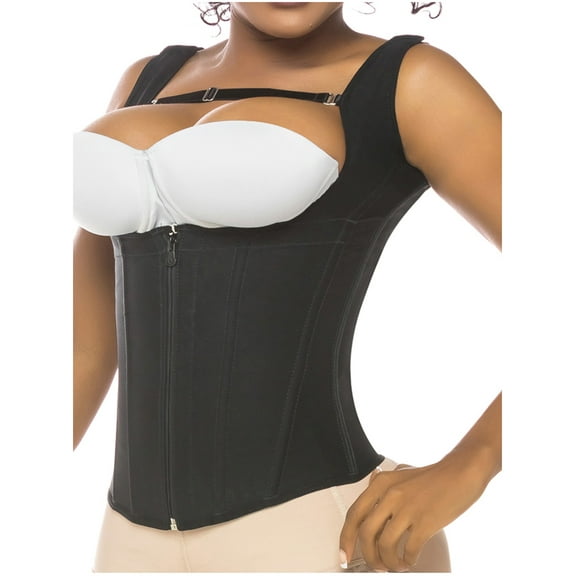 Salome 0314 Fajas Colombianas Reductoras Waist Cincher Trainer for Women Black L