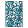 thumbnail image 2 of Unique Loom Outdoor Coastal Collection Area Rug - Plenty of Fish (6' 1" x 9' Rectangle Blue/Teal), 2 of 9
