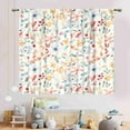 thumbnail image 3 of Floral Kitchen Curtains, Spring Flower Watercolor Floral Print Farmhouse Window Treatments Country Plants Botanical Blackout Drapes for Bedroom Living Room Kids Room 2 Panel Sets, 42"x54" Inch, 3 of 5