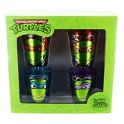 Teenage Mutant Ninja Turtles Heads Foil Shot Glass 4-Pack by Just Funky