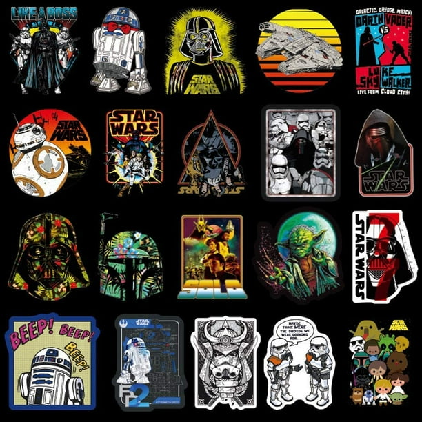 100Pcs Star Wars Theme Stickers Variety Vinyl Car Sticker Motorcycle Bicycle Luggage Decal Graffiti Patches Skateboard Stickers for Laptop Stickers