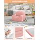 thumbnail image 4 of Rosa moon para niños couch: 2-in-1 comfy para niños pequeños couch, fold out convertible to lounger, foam chair con soft sherpa - ideal para gift para girls y boys, 4 of 7