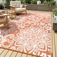 thumbnail image 7 of MJIAexp 6'x9' Orange Outdoor Rug Patio Rug Waterproof RV Outdoor Rug Camping Rugs Reversible Plastic Straw Rug Large Outdoor Mat for Camping, Balcony Apartment, Patio, Porch, Picnic, Beach, 7 of 7