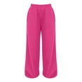 thumbnail image 7 of AILIYIL Women'S Solid Color Elastic Waist Loose Version Of Straight Leg Pants With Closed Legs Casual Sweatpants (Hot Pink,M), 7 of 7