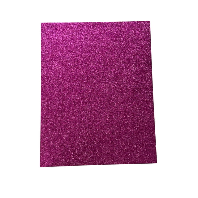 Foamy Diamantado Fucsia Tamaño Carta 21.5x27.5 cm espesor 1.6mm con 10 piezas