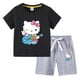 thumbnail image 3 of Hello Kitty verano niños pequeños de algodón de manga corta camiseta traje niños pantalones cortos de manga corta conjunto de dos piezas ropa para niños, 3 of 5