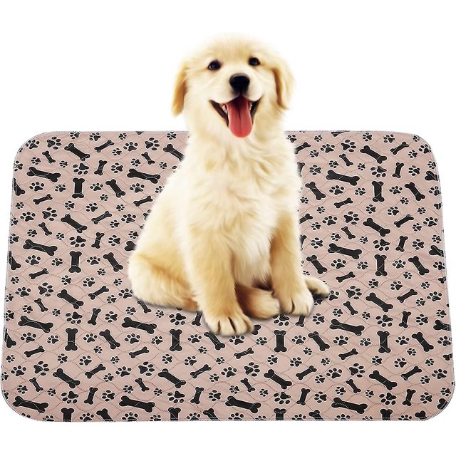 Set Of 2 Washable Potty Mats For Dogs And Puppies, Reusable Dog Pad, Absorbent Training Mat, Non-slip Anti-leak Educator Mat For Cats And Dogs -m