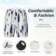 thumbnail image 6 of Picia Lavender Flowers pattern Mens Swim Trunks with Compression Liner Stretch Beach Shorts Quick Dry with Zipper Pockets No-Chafing Board Shorts-XX-Large, 6 of 9