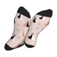 thumbnail image 5 of Rocae White And Black Rabbit for Adult Socks Casual Athletic Stretchy Loose Socks for Women Men Non-Slip Middle Tube Socks, 5 of 7