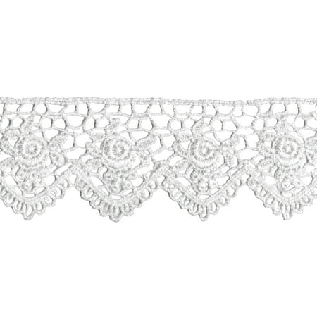 UPC: 0070659555084 | Wrights Venice Lace Scallop Edge Rose 1-1/2 X 10 Yds White