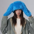 thumbnail image 5 of vlrwzc Long Ear Plush Hat Cartoon Animal Cap Rabbit Ears Plush Beanie Hat Women Winter Warm Hat Protective Ear Cold Hat, 5 of 7