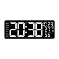 thumbnail image 1 of Reloj de pared digital resistente y práctico con alarma LED para dormitorio, oficina Blanco, 1 of 9