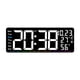 thumbnail image 1 of Reloj de pared digital práctico con calendario para sala de estar, dormitorio interior Blanco, 1 of 9