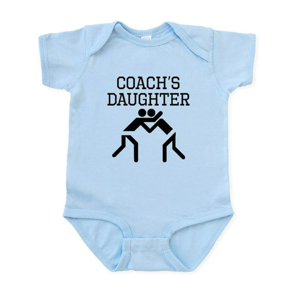 CafePress - Wrestling Coachs Daughter Body Suit - Baby Light Bodysuit, Size Newborn - 24 Months