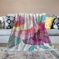 Chilfamy Flowers Cozy Blanket Soft Warm Throw Blanket for All Seasons
