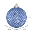 thumbnail image 2 of Vickerman 2.75" Periwinkle Durian Glitter Ball Ornament, 12 per Bag, 2 of 2