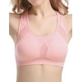 thumbnail image 1 of WLJ Women Solid Color Double Mesh Shockproof Strenchy Vest Style Sports Bra, 1 of 5